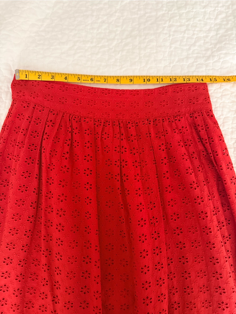 Sezane Siloe Red Midi Skirt - size 6 - EUC - Picture 12 of 16
